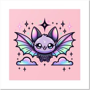 Bat Pastel Goth Kawaii Chibi Cute Posters and Art